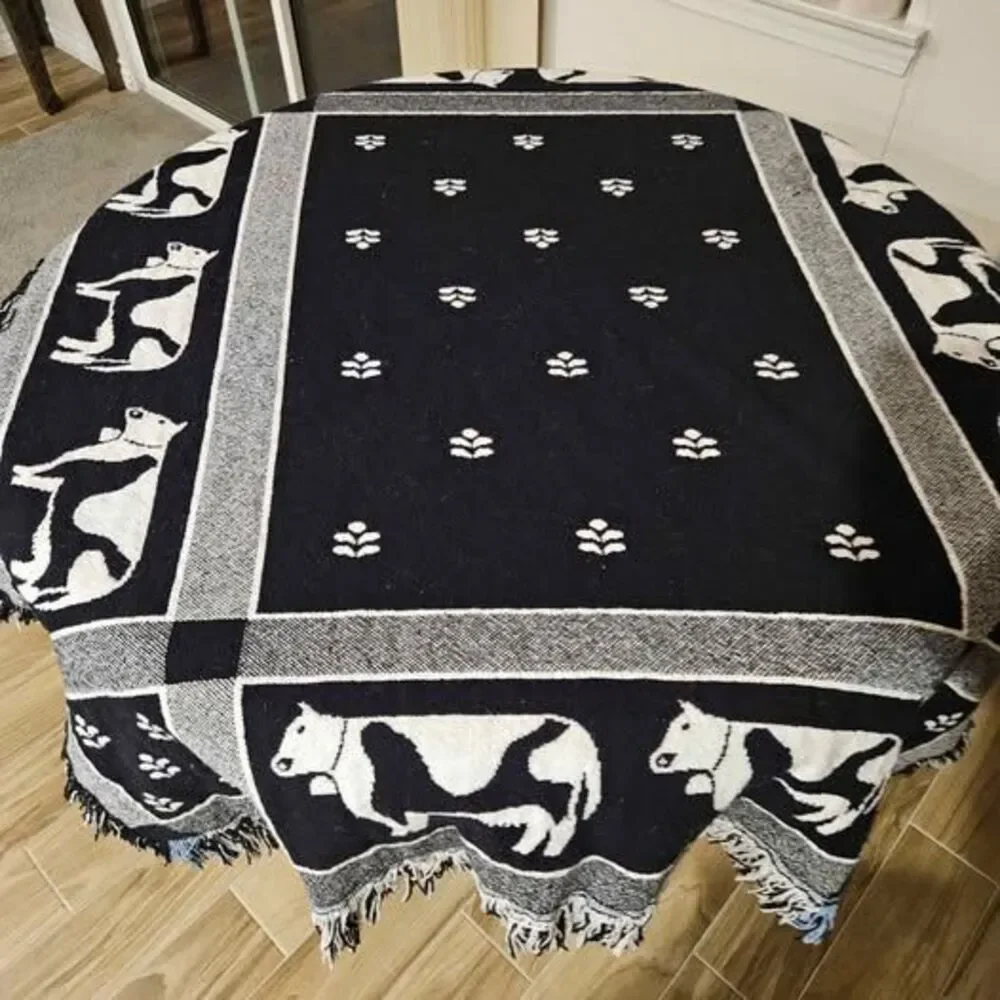 Cow print throw blanket